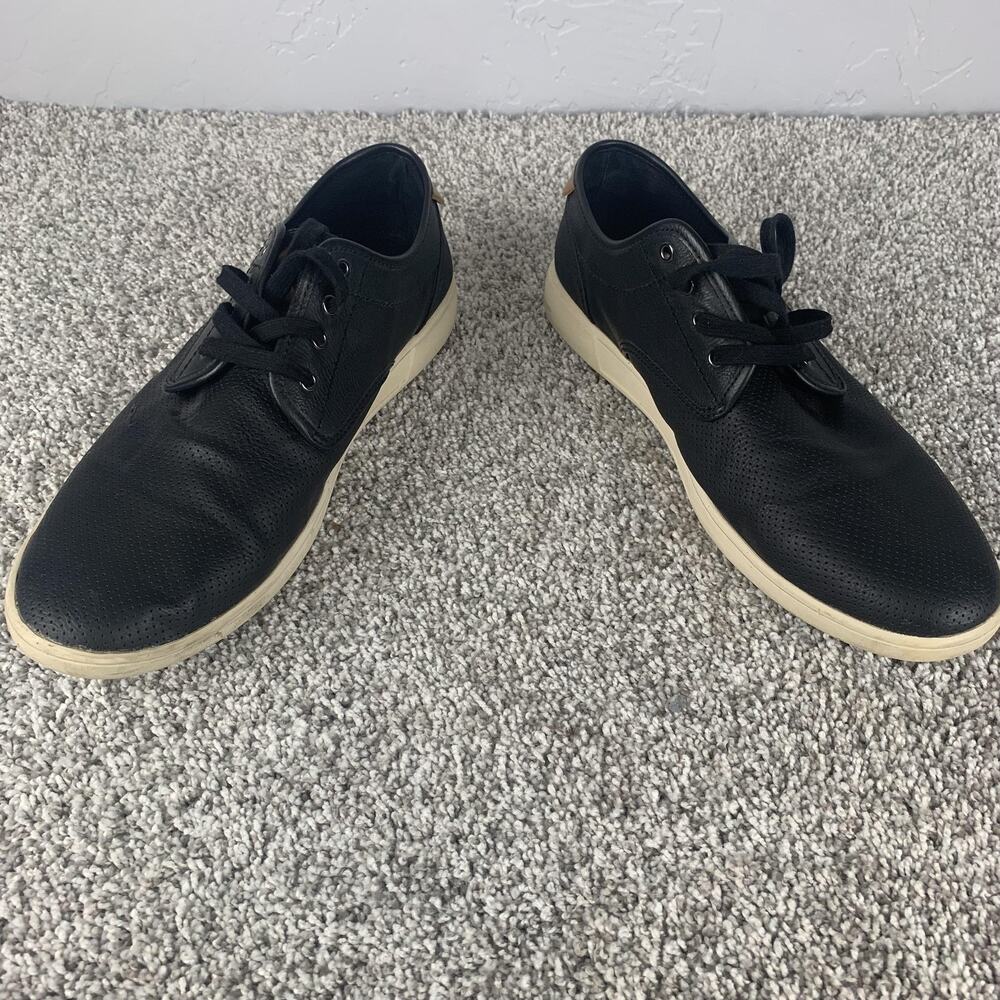 Steve Madden Flyerz Shoes Mens Size 13 Black Perforated Low Top Lace Up flye01m1